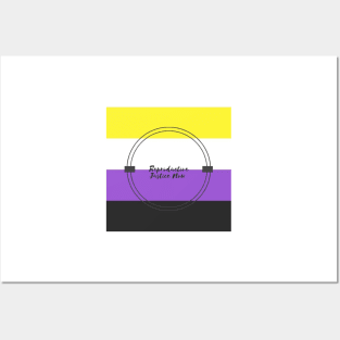 Reproductive Justice Now Nonbinary Flag Posters and Art